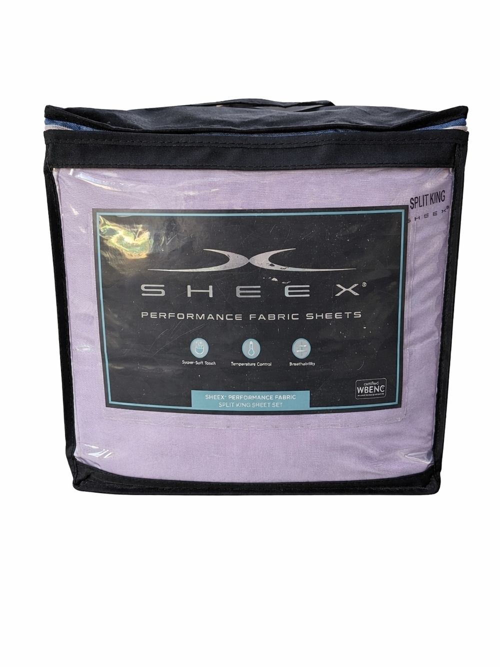 SHEEX Split King Sheet Set Lavender Performance Fabric New NWT